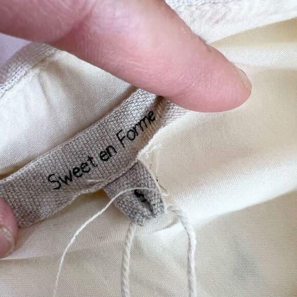 Sweet en Forme Dress Women Small Puff Sleeve Cottagecore Prairie Shabby Chic NWT - Picture 3 of 12